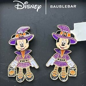 Minnie Mouse Witch Baublebar Earrings - new with box